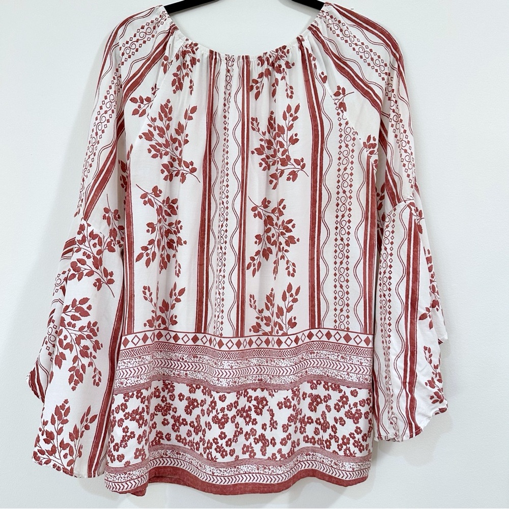 Spense Long Sleeve Bohemian Blouse Size Large - Picture 4 of 6